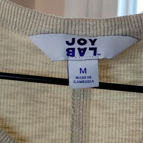 JoyLab Cream Ribbed Tank Top - Picture 6 of 8